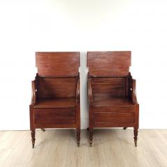 Pair of Georgian Mahogany Bedside Commodes England circa 1815 - 3702462