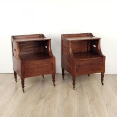 Pair of Georgian Mahogany Bedside Commodes England circa 1815 - 3702471