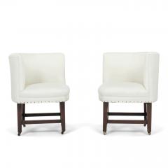 Pair of Georgian Slipper Chairs on Casters - 4343969
