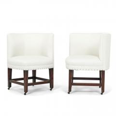 Pair of Georgian Slipper Chairs on Casters - 4343972