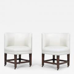 Pair of Georgian Slipper Chairs on Casters - 4344896