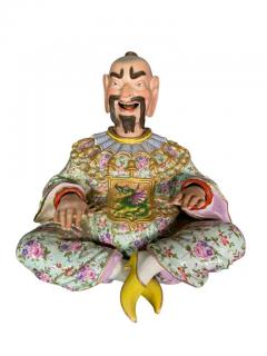 Pair of German Chinoiserie Porcelain Figures of Seated Nodders  - 4130123