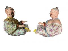Pair of German Chinoiserie Porcelain Figures of Seated Nodders  - 4130127
