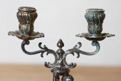Pair of German Late 19th Century Jugendstil Silver Plated WMF Cherub Candelabras - 3660874