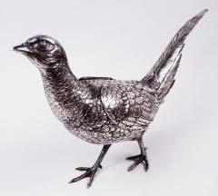 Pair of German Silver Pheasants Game Birds with Hinged Wings - 3986647