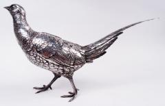 Pair of German Silver Pheasants Game Birds with Hinged Wings - 3986649
