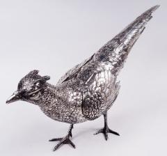 Pair of German Silver Pheasants Game Birds with Hinged Wings - 3986651