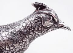 Pair of German Silver Pheasants Game Birds with Hinged Wings - 3986653