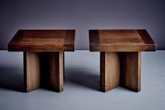 Pair of German Studio Oak Side Tables - 4146828