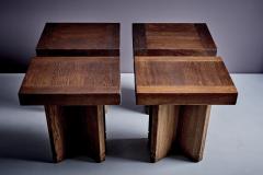 Pair of German Studio Oak Side Tables - 4146841