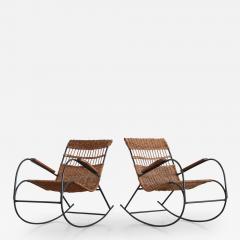 Pair of German Wicker Rocking Chairs - 422454