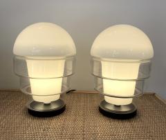 Pair of Ghost Murano Glass Lamps Italy 1970s - 2513511