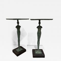 Pair of Giacometti style occasional tables - 3115437