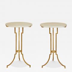 Pair of Gilded Hand Wrought Iron Tables - 4483813