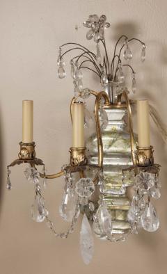 Pair of Gilded Rock Crystal Sconces - 2119171