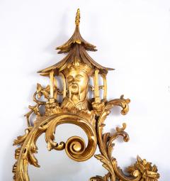 Pair of Gilded Rococo Three Arm English Sconces - 4385774