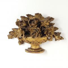 Pair of Giltwood Floral Urn Plaques France 19th century - 3929693