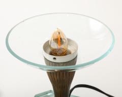 Pair of Glass Brass Petite Table Lamps att Pietro Chiesa Italy 1940s - 3522992