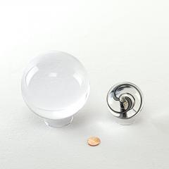 Pair of Glass Spheres U S A circa 1980 - 3701144