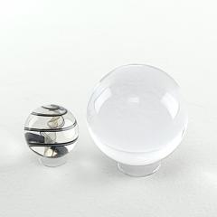 Pair of Glass Spheres U S A circa 1980 - 3701147