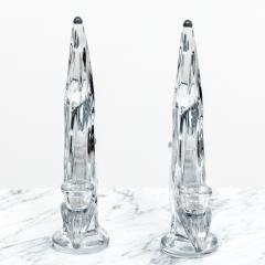 Pair of Glass Spiral Statues - 3691340