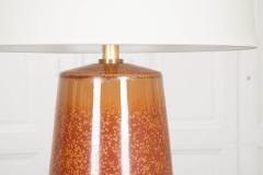 Pair of Glazed Ceramic Short Obelisk Table Lamps - 1667412