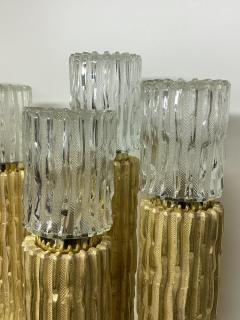 Pair of Gold Leaf Cactus Lamps - 2294525