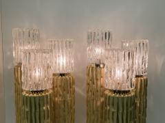 Pair of Gold Leaf Cactus Lamps - 2294531