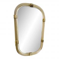 Pair of Gold Leaf Murano Glass Wall Mirrors Italian Torciglione Design - 4567238