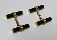 Pair of Gold and Onyx Cufflinks English C 1970 - 2061626