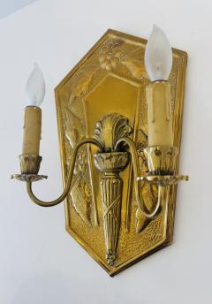 Pair of Golden Swedish Grace 1920s Wall Lights - 4330629