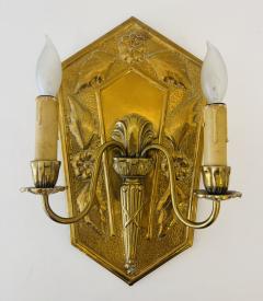 Pair of Golden Swedish Grace 1920s Wall Lights - 4330631