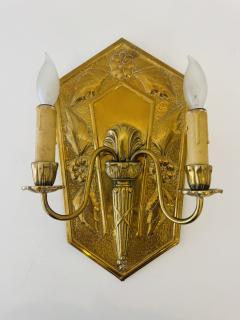 Pair of Golden Swedish Grace 1920s Wall Lights - 4330633