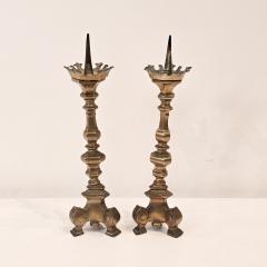 Pair of Gothic Style Candlesticks England 19th century - 4463402