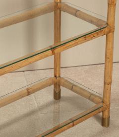 Pair of Grand Scale Mid Century Italian Bamboo Shelves - 4238357