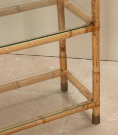 Pair of Grand Scale Mid Century Italian Bamboo Shelves - 4238358