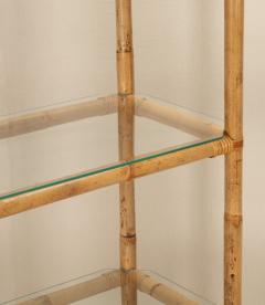 Pair of Grand Scale Mid Century Italian Bamboo Shelves - 4238359