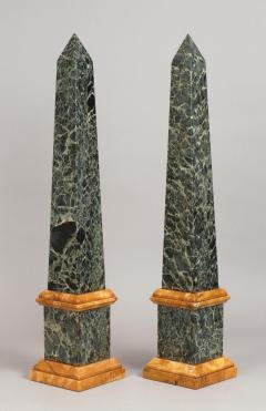 Pair of Grand Tour Marble Obelisks Mid 19th c  - 4530949