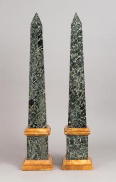 Pair of Grand Tour Marble Obelisks Mid 19th c  - 4530955