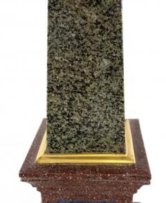 Pair of Grand Tour Style Bronze Mounted Hardstone Obelisks - 4200365