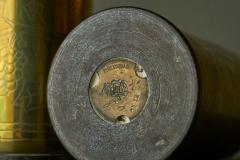 Pair of Grapevine Decorated Trench Art Vases in Patinated Brass 1920s - 4677442