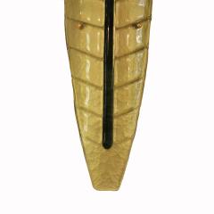 Pair of Green Murano Glass Leaf Wall Sconces Italy 1990s - 4747577