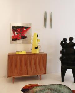 Pair of Green Murano Glass Wall Sconces with Brass Structure - 4413704