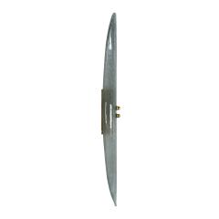 Pair of Green Murano Glass Wall Sconces with Brass Structure - 4413713