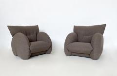 Pair of Grey Italian Mid Century Modern Armchairs - 3218966