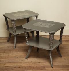 Pair of Grey Lacquered Tables - 1658242