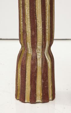 Pair of Grooved Pottery Table Lamps - 3265817