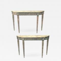 Pair of Gustavian Demilune Tables - 2158621