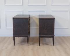 Pair of Gustavian Style Chests in black Paint circa 1890 - 4791616