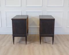 Pair of Gustavian Style Chests in black Paint circa 1890 - 4791632